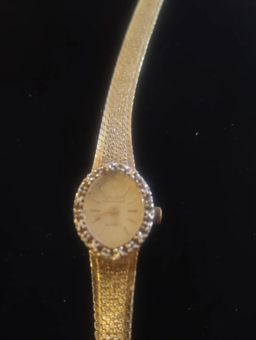 Gold-Tone Women's Bracelet Watch with Crystal Bezel